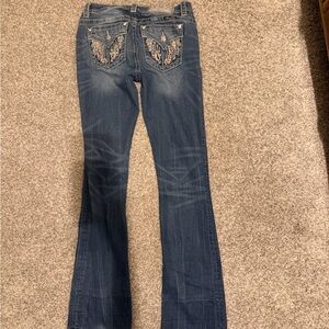 Miss Me angel wing bootcut jeans
